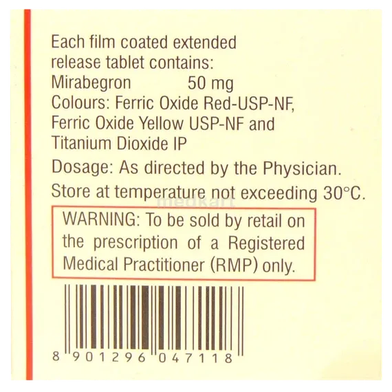 mirago 50mg tablet 10's